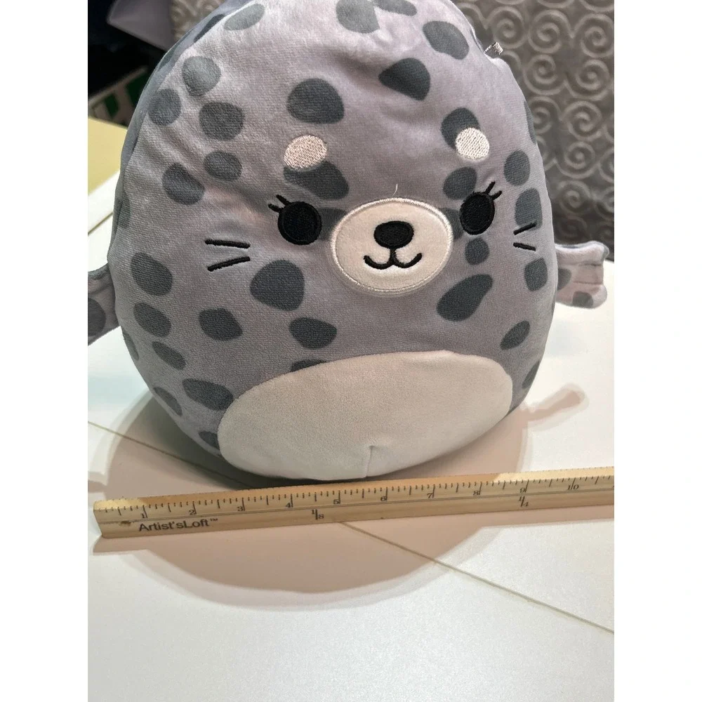 Squishmallow Seal Plush Gray Spotted Stuffed Animal‎ Toy